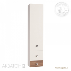 Шкаф-колонна подвесная Акватон Стамбул (350х1620 мм) эбони темный 1A127703ST560